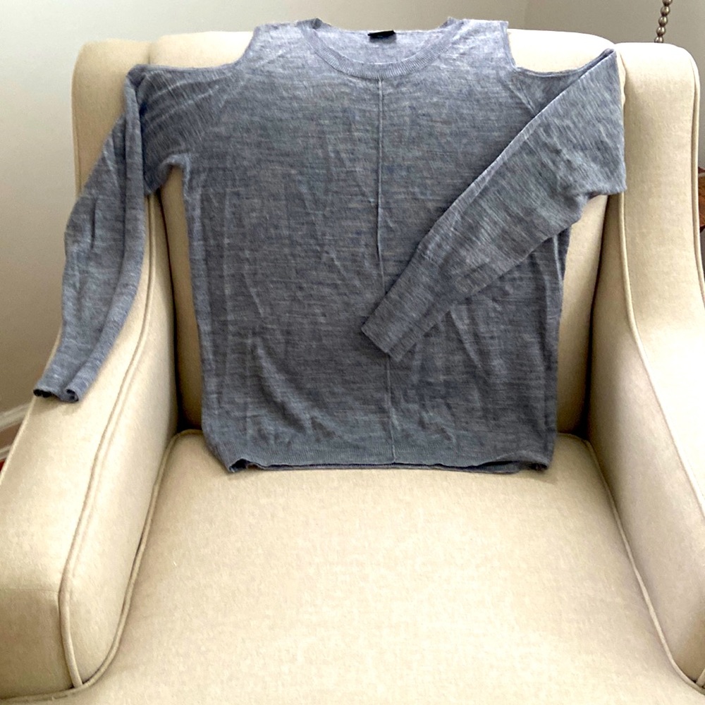 Women's  Love Token gray long sleeve sweater.